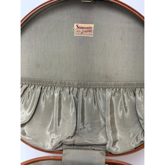 1950s Samsonite round suitcase hat box train case Style 4620 - Picture 16 of 16